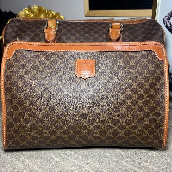 Vintage GUC Celine Macadam Monogram Boston & Pouch Set - Picture 12 of 15